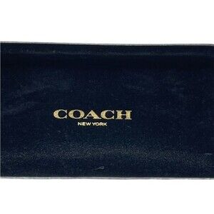 COACH Black Oversized Hard Clam Case for Your SUNglasses or EYEglasses
